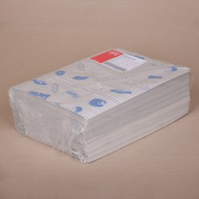 Halványszürke fóliázott húscsomagoló papír kék színű hús mintával - 40x30 cm / 10 kg