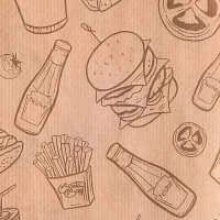 BontaBag Street Food tálcabetét 26*16,5*3 cm-es tálcához